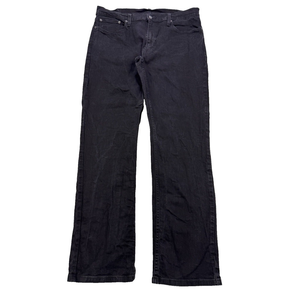 Levis 559 Jeans Men 38X34 Black Relaxed Straight Whisker Distress Denim